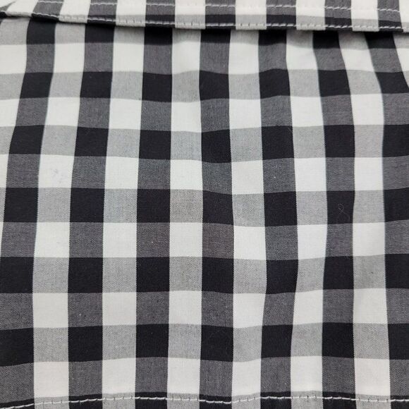 DEREK LAM 10 CROSBY Satina Sleeveless Shirtdress Picnic Plaid Pinup Black Sz 6 - Picture 5 of 12